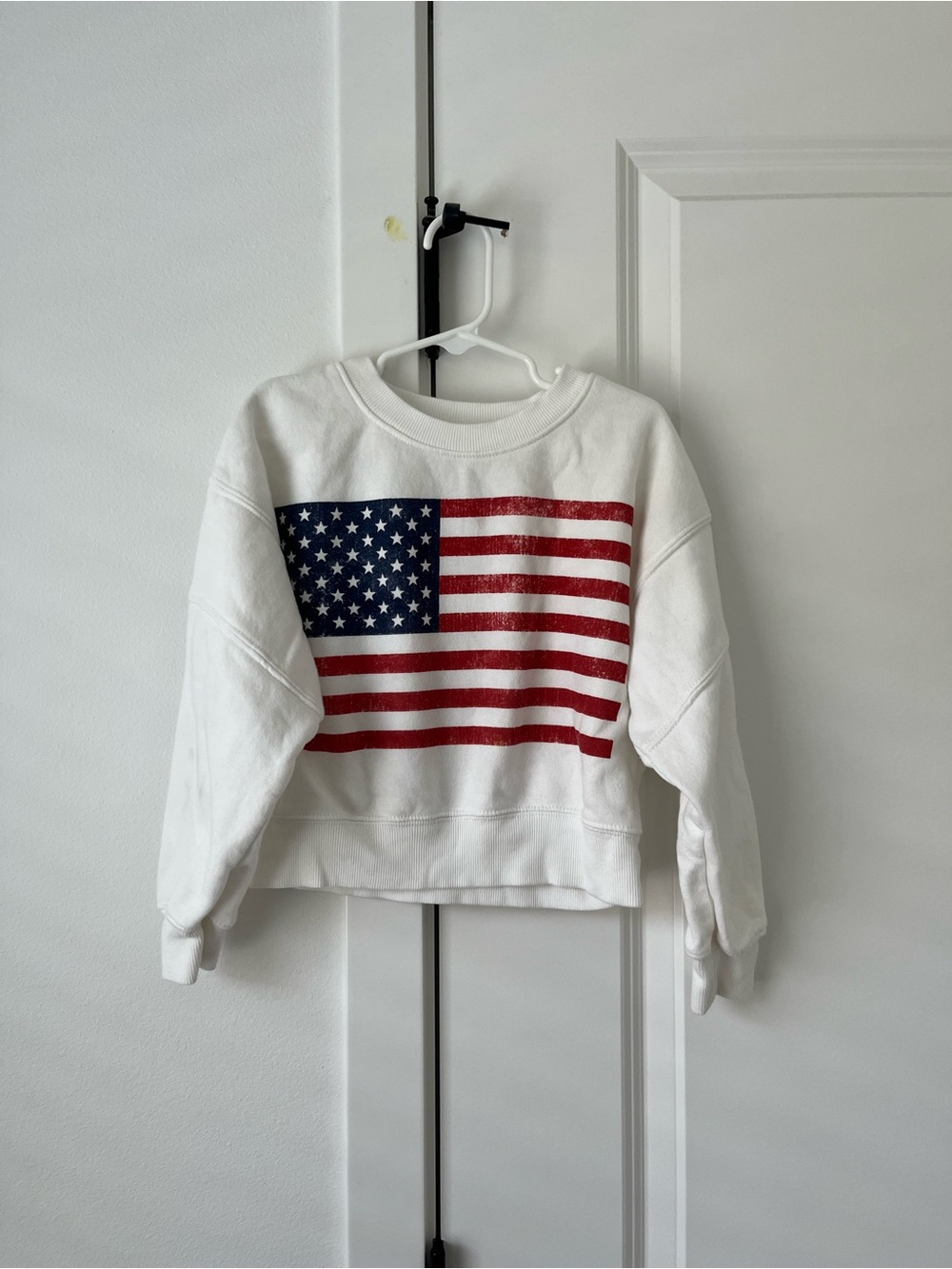 Target Art Class Cropped Flag Sweatshirt Girls XS 4/5